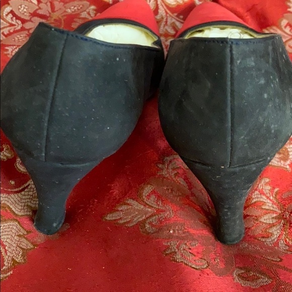 Escada black and red suede heels - Picture 2 of 5